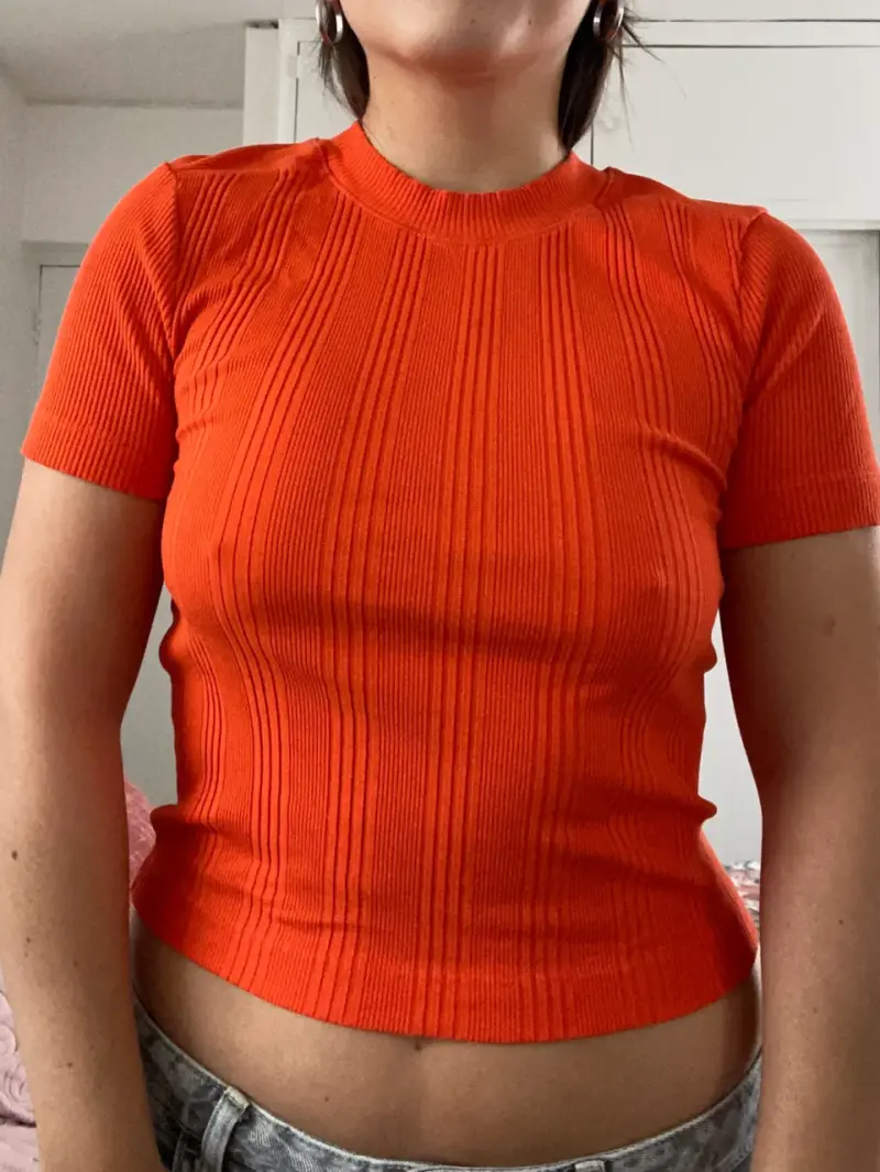 Top naranja Zara - 2