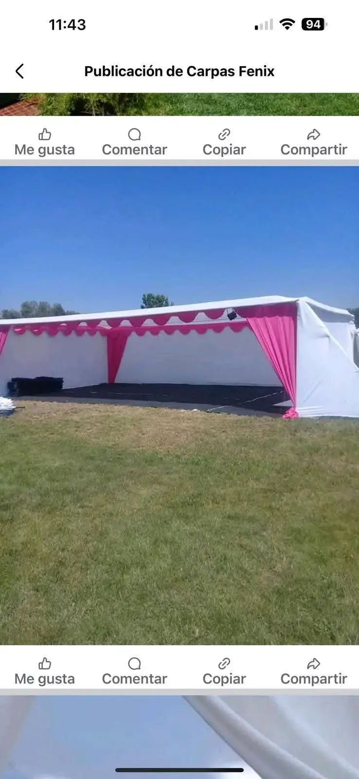 Carpa de eventos grande con cortinas blancas - 3