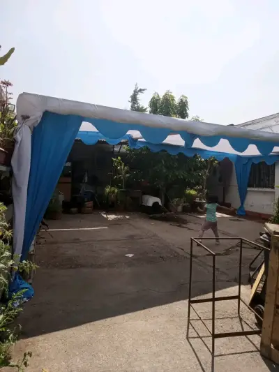 Carpa de eventos grande con cortinas blancas - miniatura 4