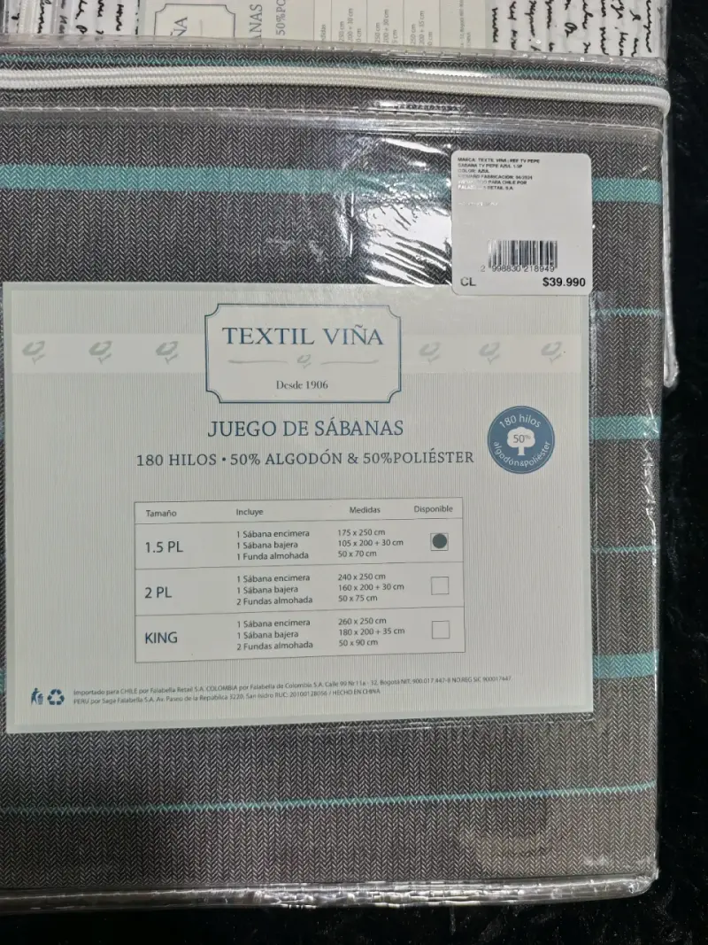 Juego de sábanas Textil Viña 180 hilos - 4