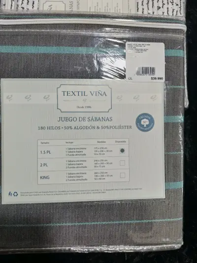 Juego de sábanas Textil Viña 180 hilos - miniatura 4