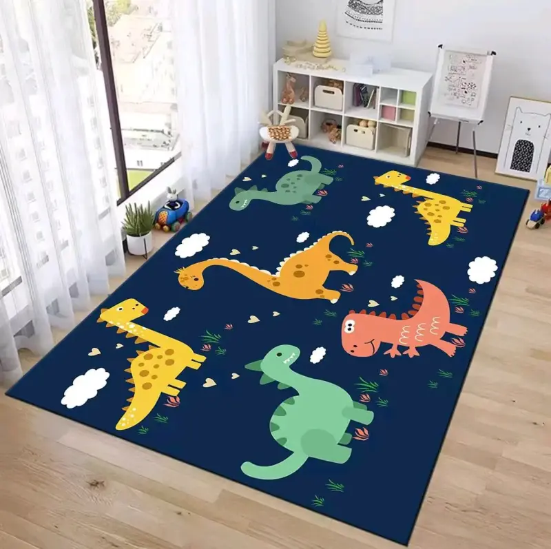 Alfombra infantil con diseño de dinosaurios