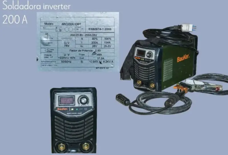 Soldadora inverter Bauker 200A