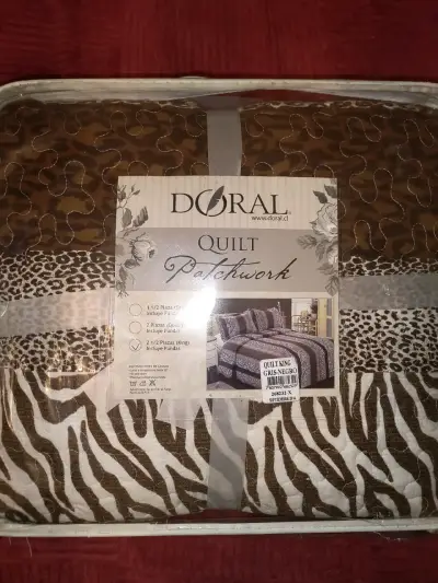 Quilt Doral Patchwork 2.5 plazas animal print - miniatura 2