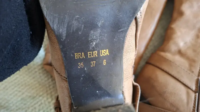 Botas largas de cuero marrón talla 37 - 2
