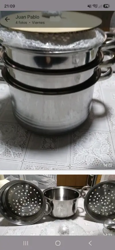 Olla vaporera de acero inoxidable - miniatura 3