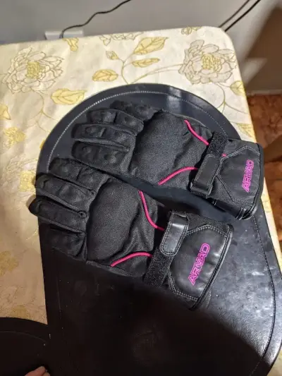 Guantes de moto Armad Gear cuero negros talla S - miniatura 1