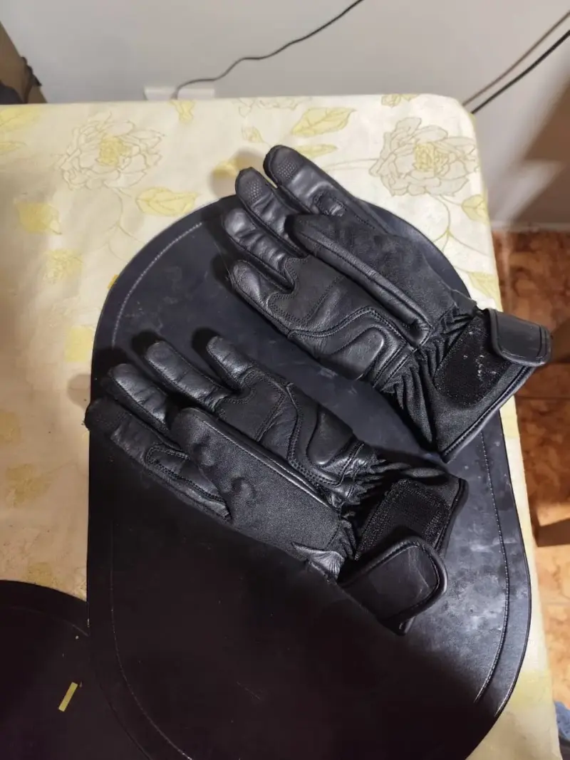Guantes de moto Armad Gear cuero negros talla S - 2