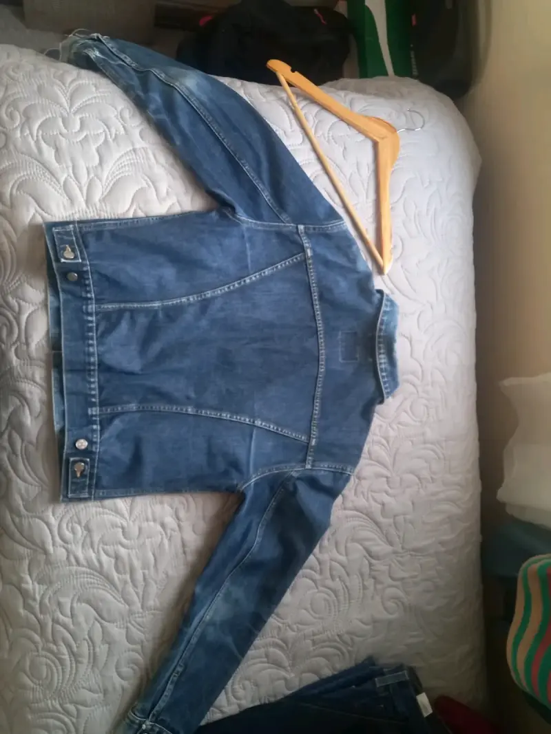 Chaqueta de mezclilla azul para hombre - 1