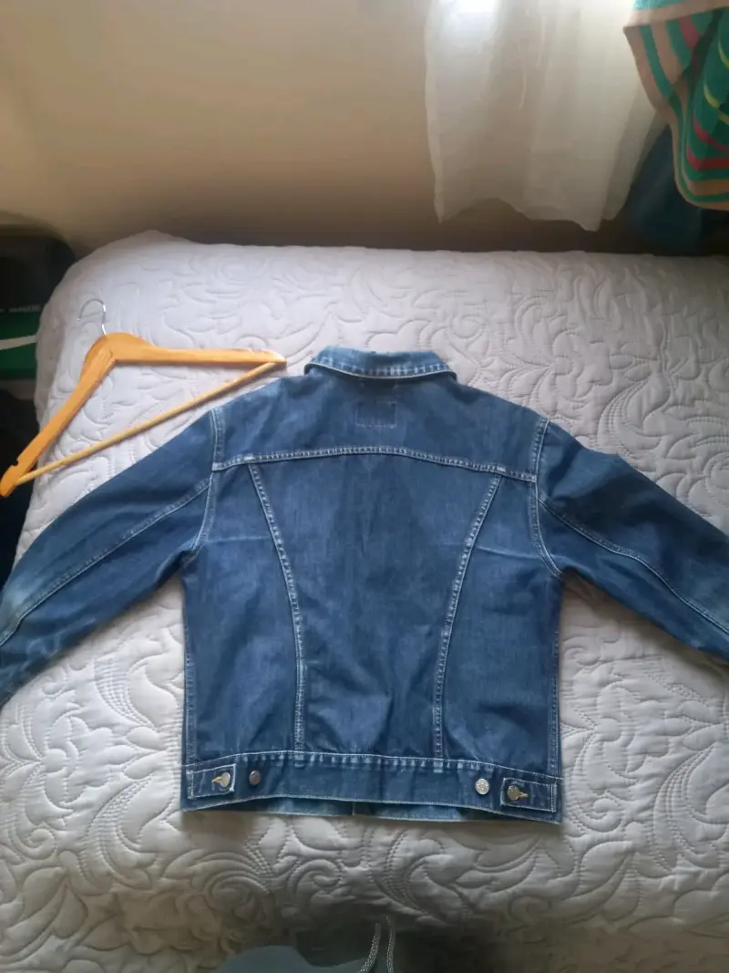 Chaqueta de mezclilla azul para hombre - 3