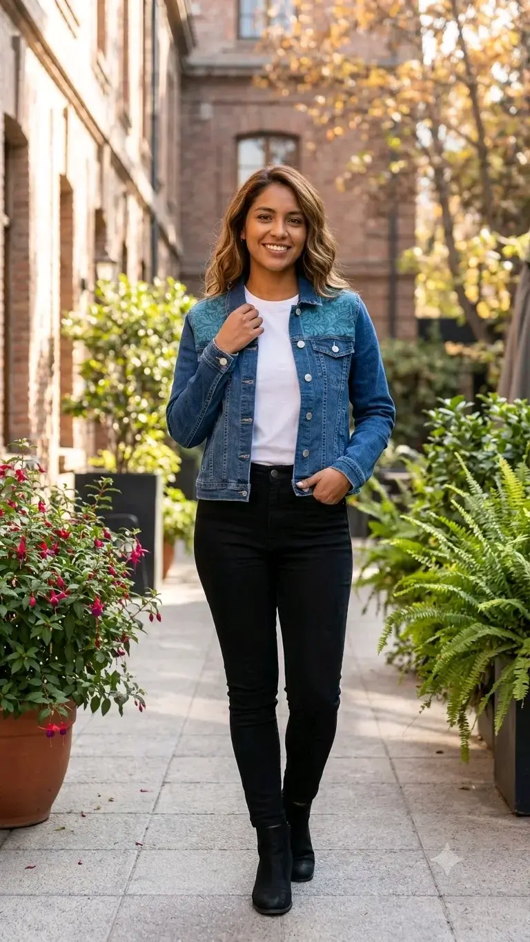 Chaqueta mezclilla diseño de alas, @dorsaliastudio - 2