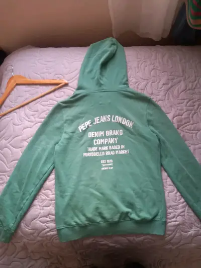 Polerón Pepe Jeans London verde con capucha - miniatura 1