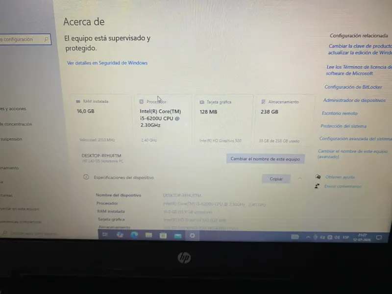 Laptop HP gris en buen estado - 3