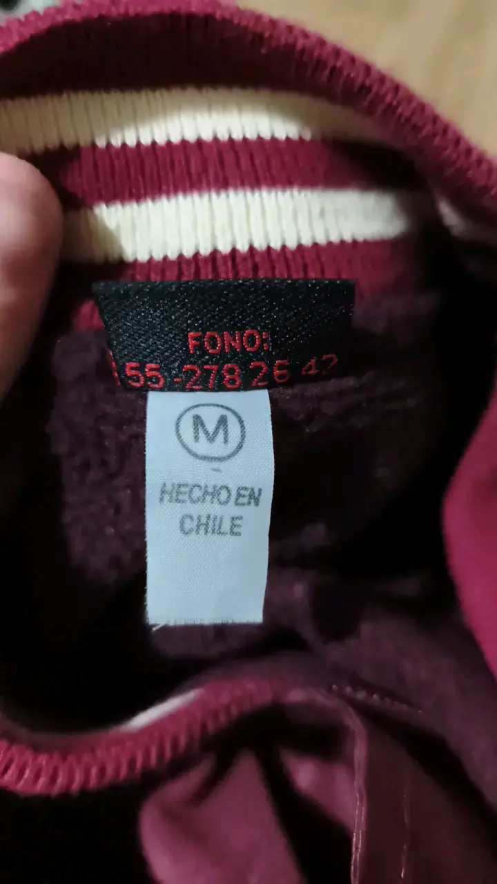 Chaqueta universitaria bicolor bordada - 3