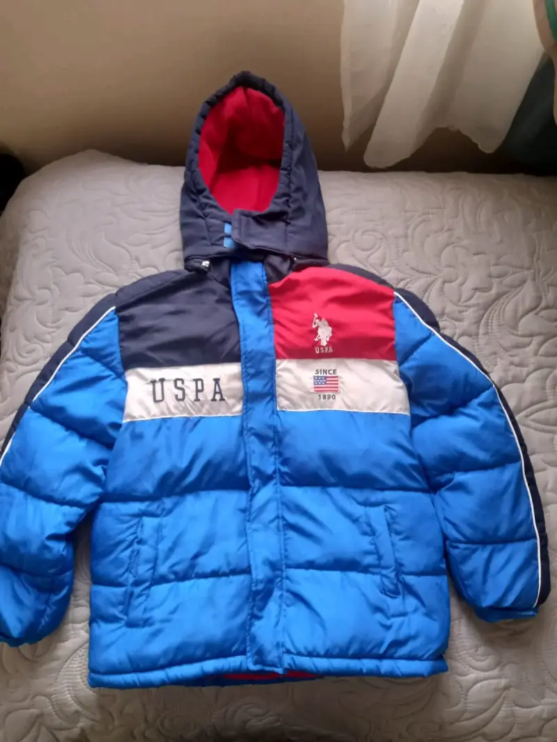 Chaqueta acolchada USPA azul para niño - 1