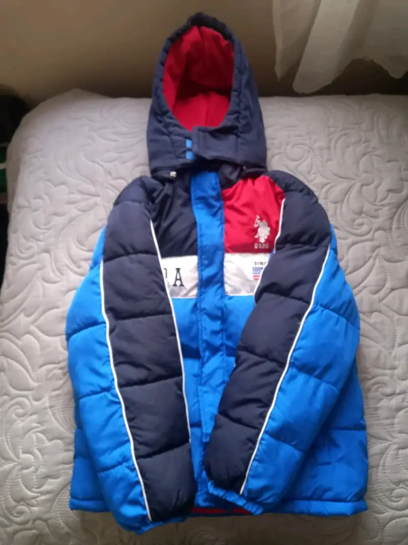 Chaqueta acolchada USPA azul para niño - 3