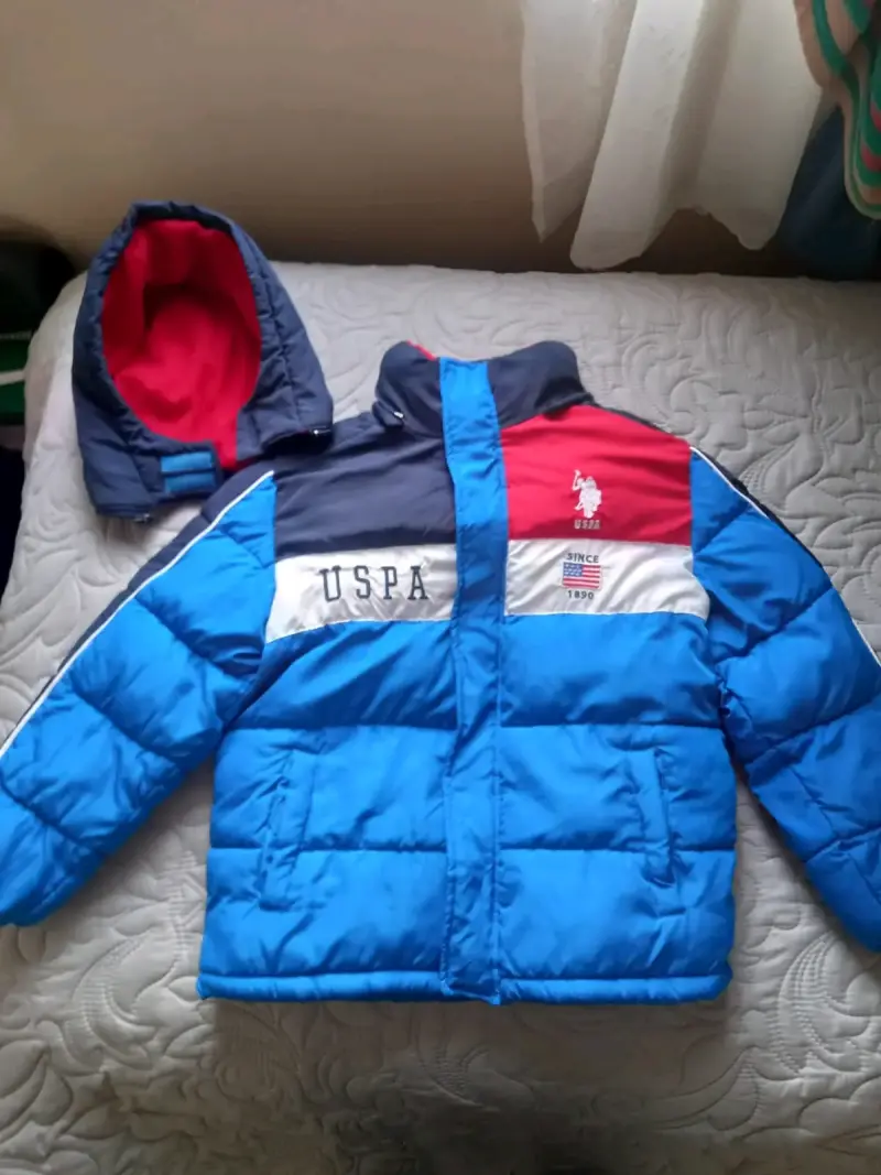 Chaqueta acolchada USPA azul para niño - 4
