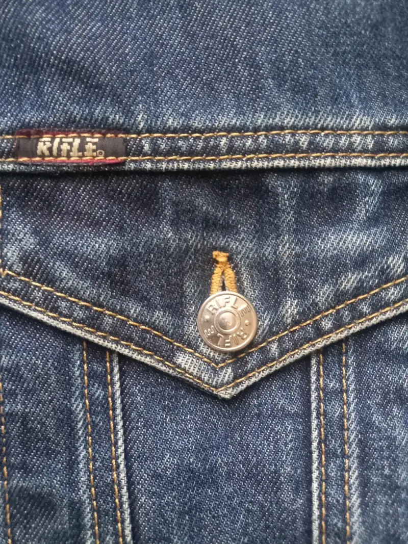 Chaqueta de mezclilla azul para hombre - 5