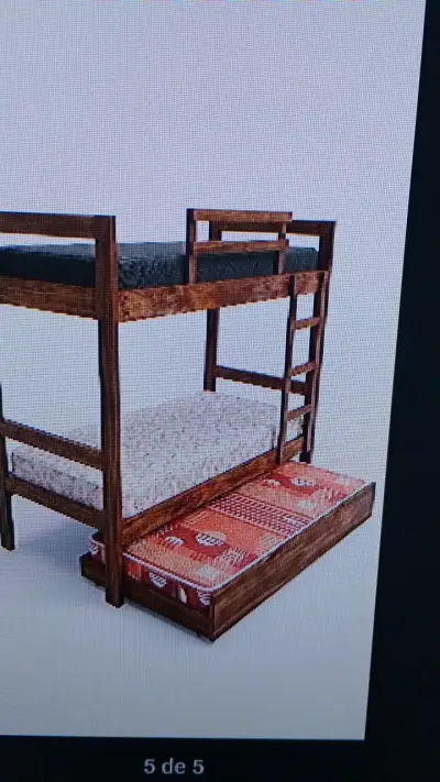 Camarote de madera con cama nido - miniatura 2