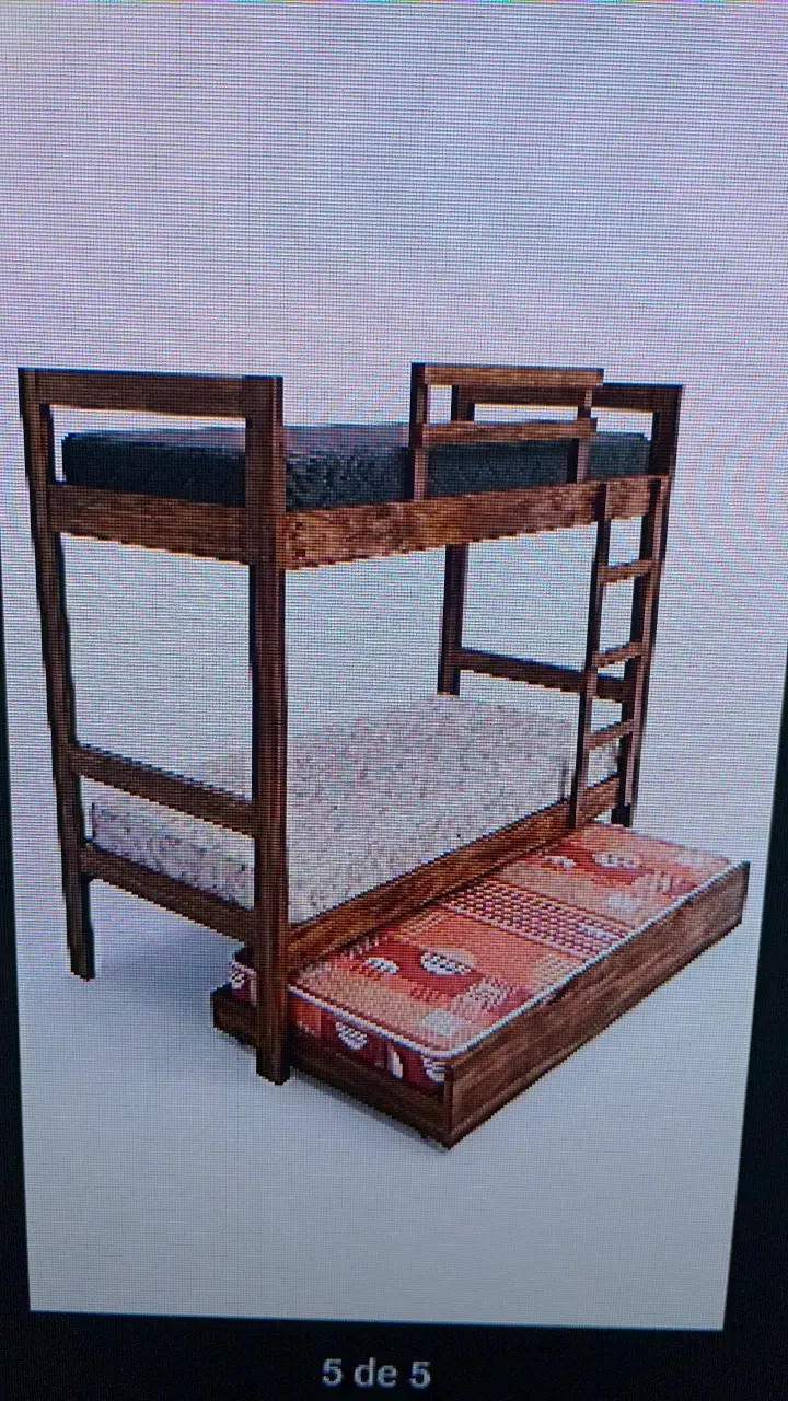 Camarote de madera con cama nido - 3
