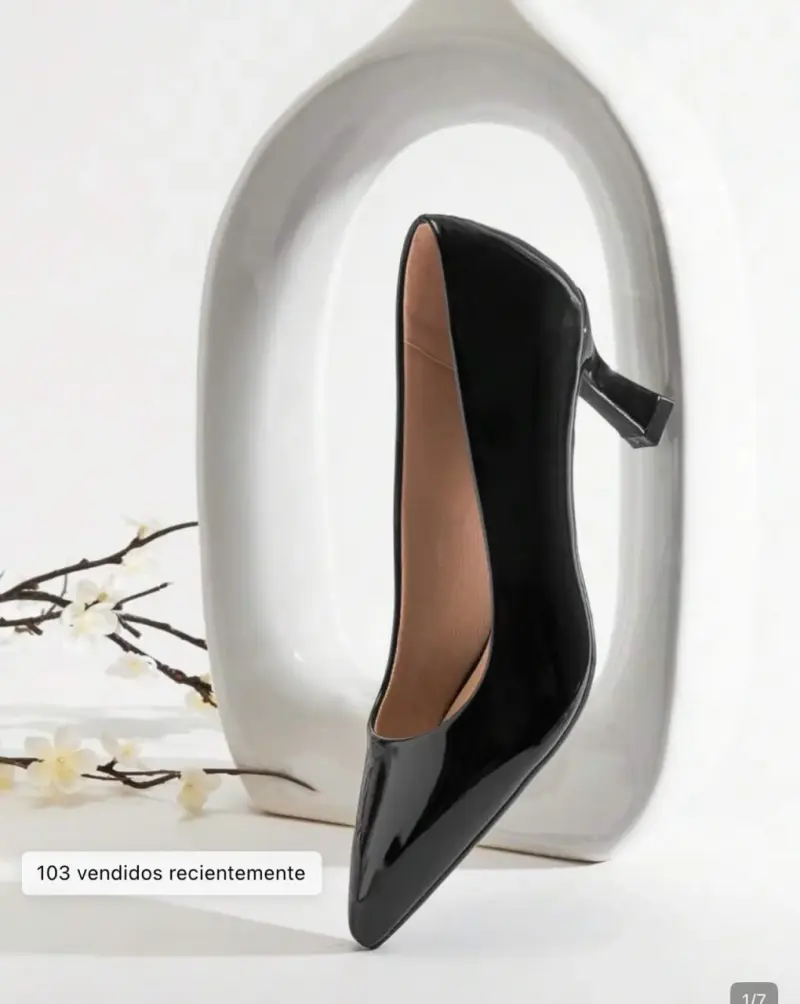 Zapato de tacón negro elegante para mujer - 1