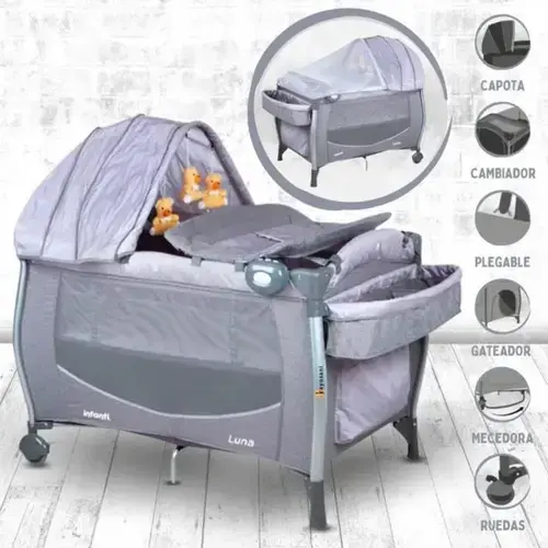 Cuna corral Infanti Luna con accesorios