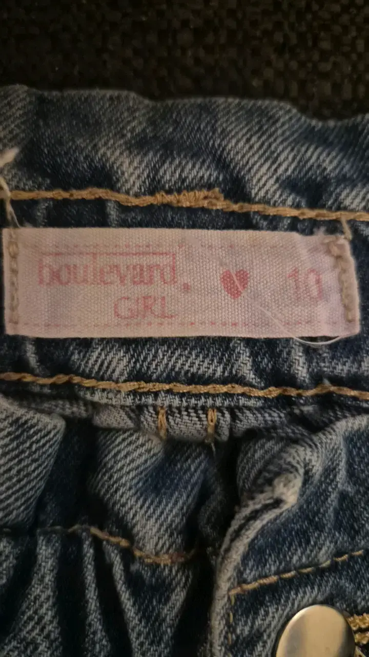 Jeans de mezclilla para niña con cinturón - 4