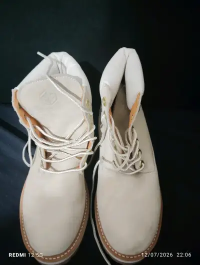 Botas blancas de cuero para mujer - miniatura 1