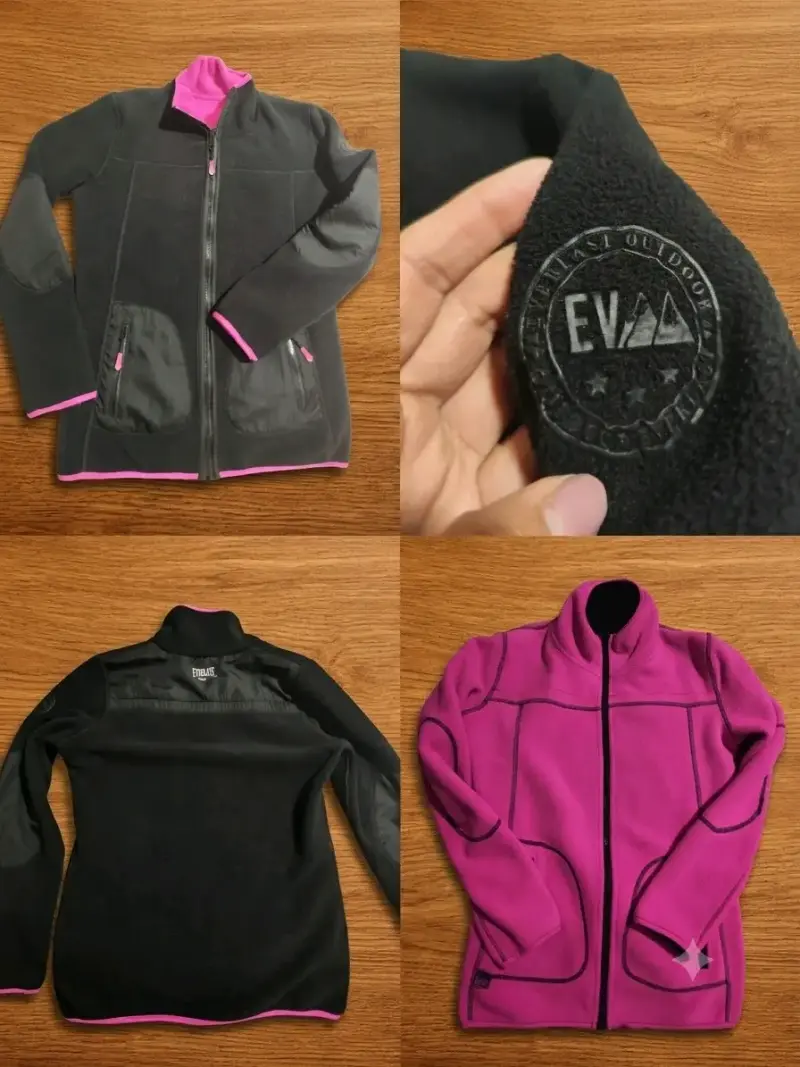 Chaqueta polar Everlast Lnegra y fucsia reversible - 3