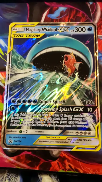 Jumbo Carta Pokémon Lucario y Magikarp GX - miniatura 1