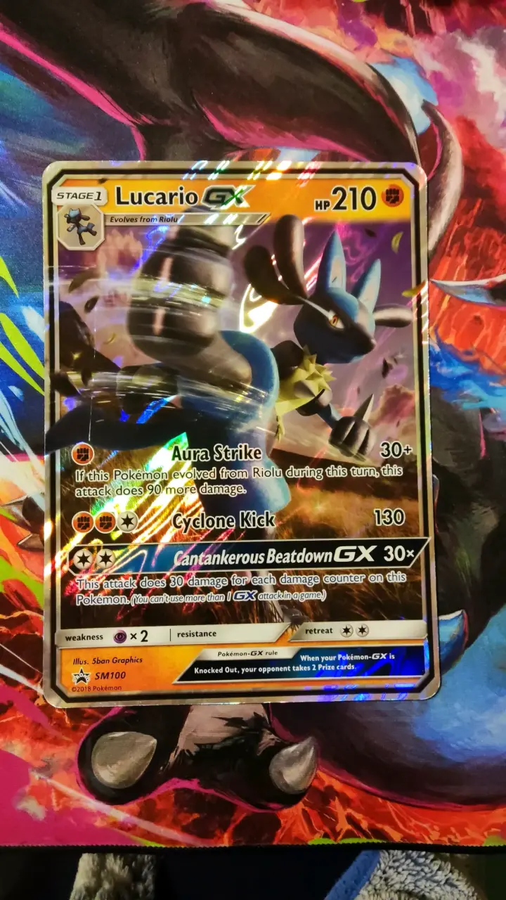 Jumbo Carta Pokémon Lucario y Magikarp GX - 3