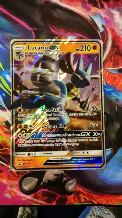 Jumbo Carta Pokémon Lucario y Magikarp GX - miniatura 3