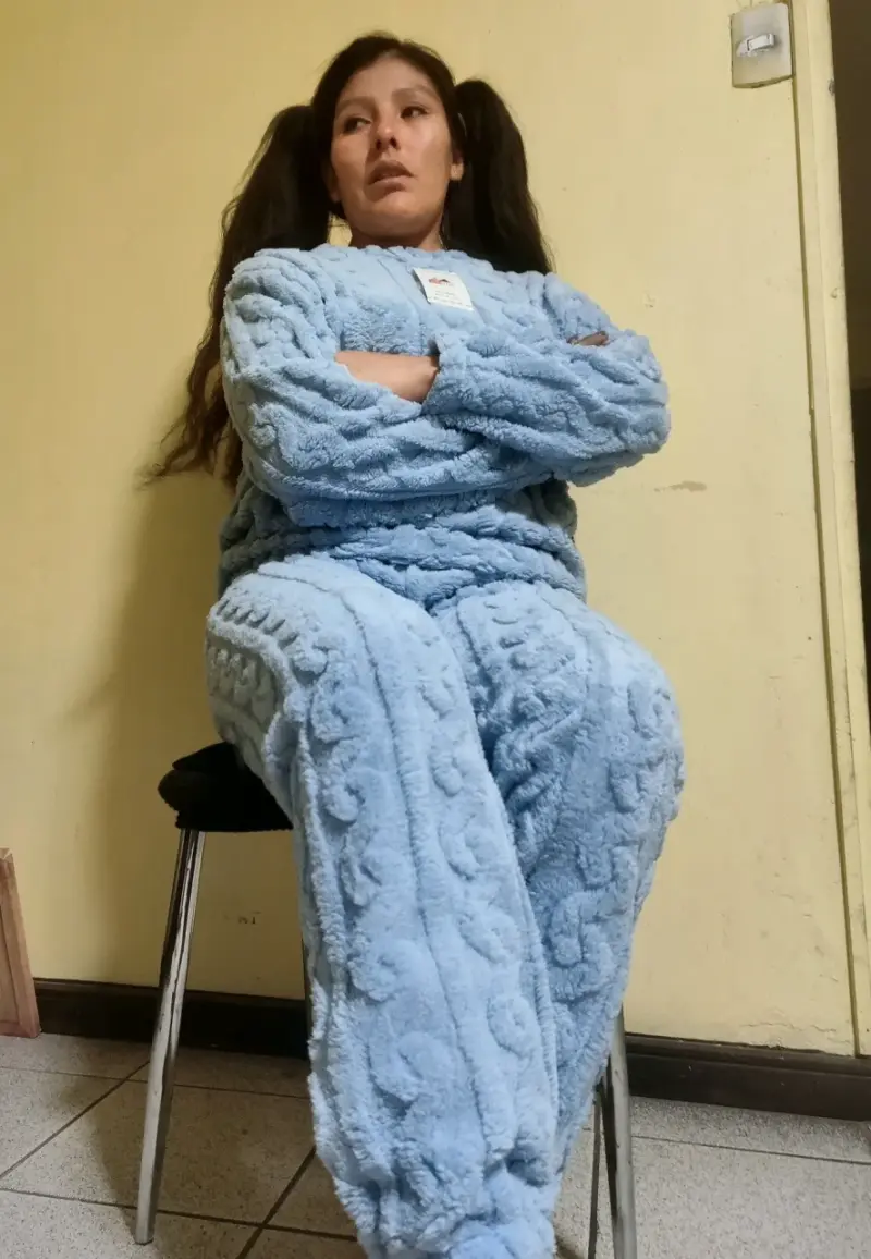 Pijama de felpa lila para mujer - 2
