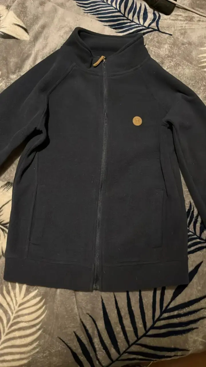 Chaqueta polar azul oscuro con cierre talla 12 - 1