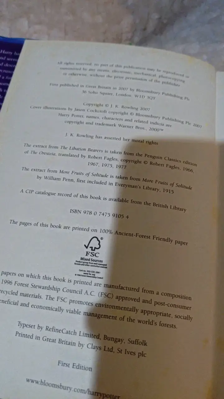 Libro Harry Potter and the Deathly Hallows - 2