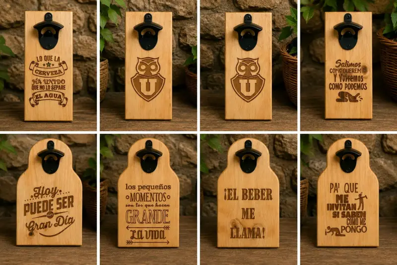Destapador de botellas rústico para pared - 3