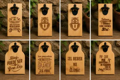 Destapador de botellas rústico para pared - miniatura 3