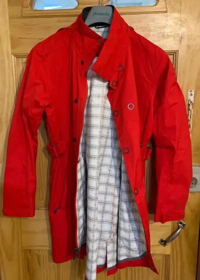 Cortaviento rojo impermeable - miniatura 1