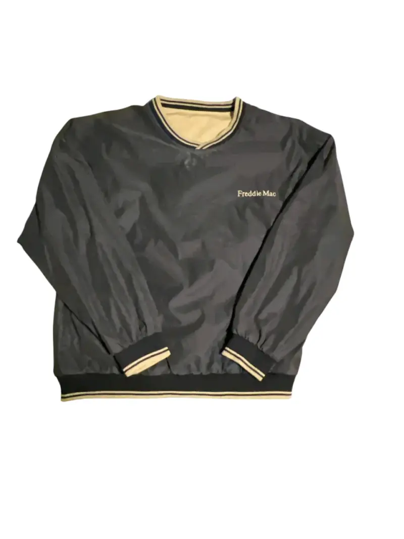 Suéter negro Freddie Mac con ribetes beige - 1