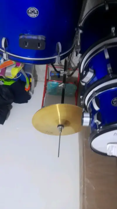 Batería acústica azul completa - miniatura 4
