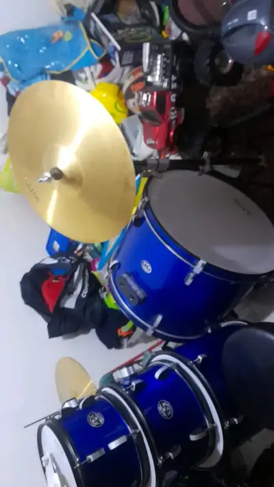 Batería acústica azul completa - miniatura 5