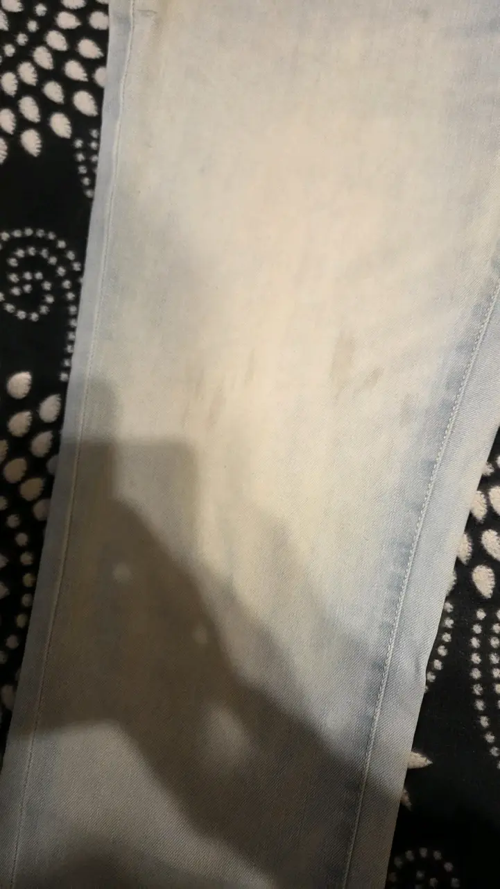 Jeans celestes de mezclilla para hombre - 2