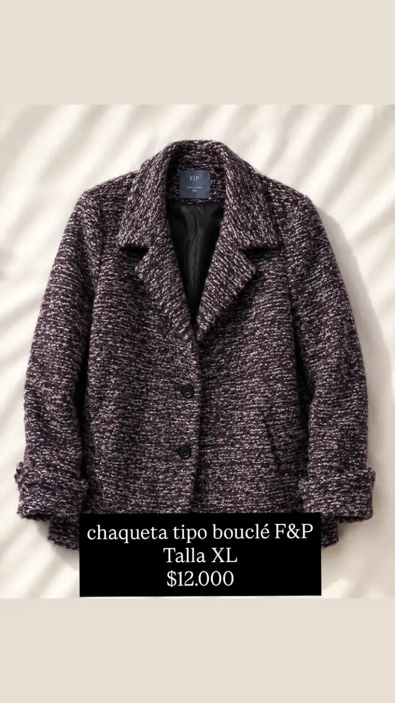 Chaqueta tipo bouclé F&P XL