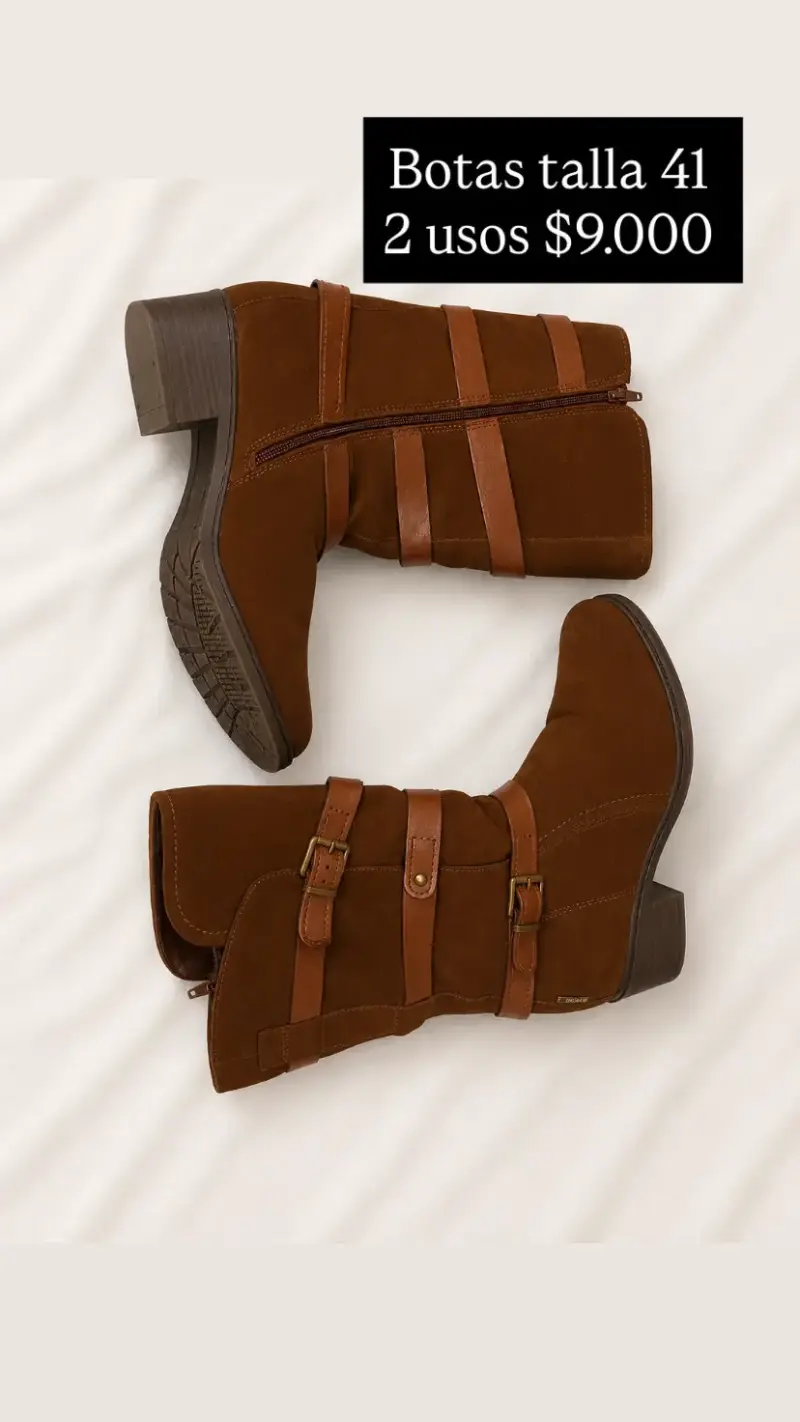 Botas marrones de cuero talla 41