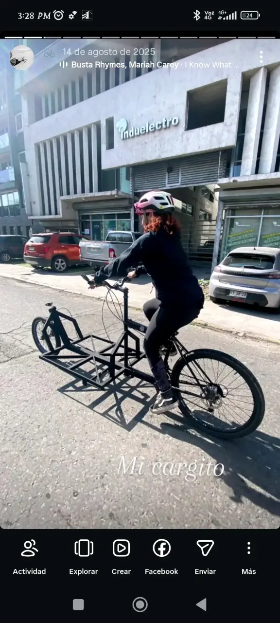Bicicleta de carga negra para transporte