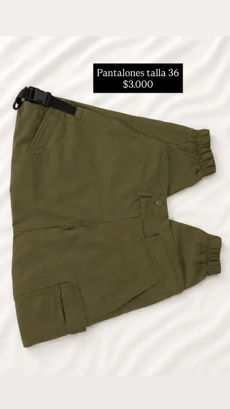 Pantalones cargo verde oliva talla 36