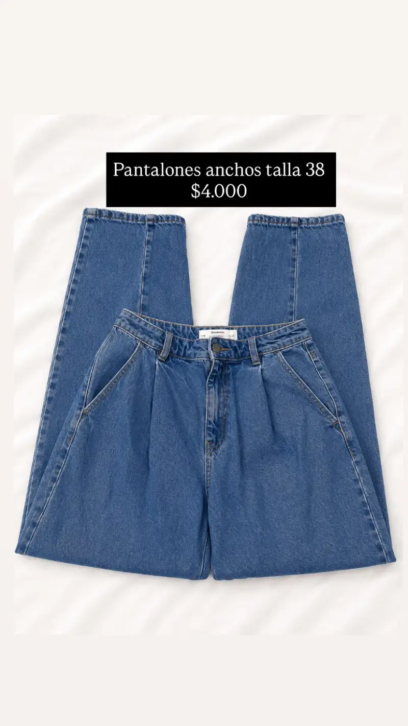 Pantalones anchos de mezclilla talla 38