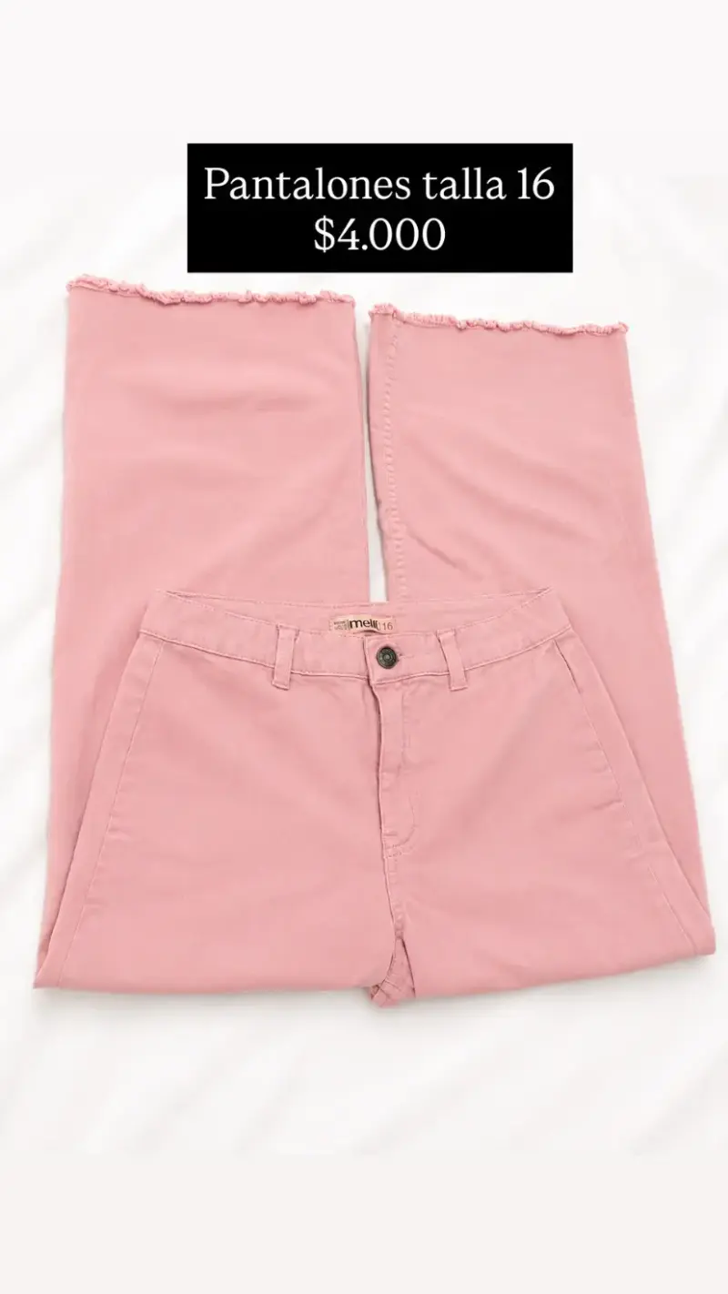 Pantalones rosados talla 16 para mujer