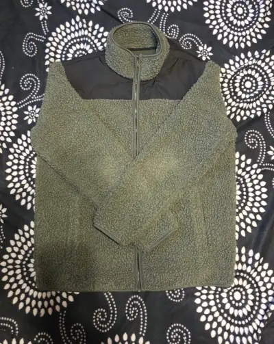 Chaqueta polar verde con cierre - miniatura 1