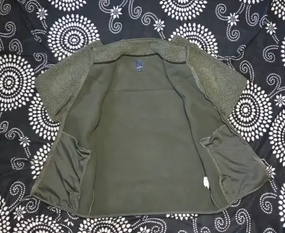 Chaqueta polar verde con cierre - miniatura 3